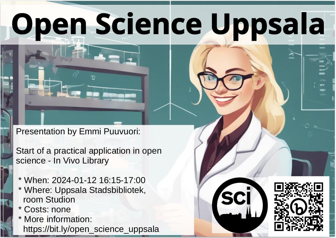 Emmi Puuvuori: 'Start of a practical application in open science - In Vivo Library'